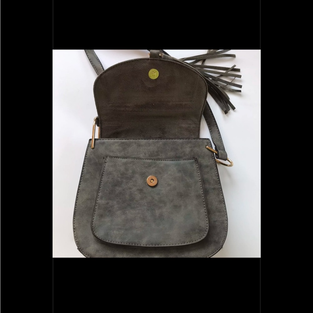 Franco Sarto Franco Sarto Faux Suede Vegan Studded Boho Tassel Crossbody - Picture 6 of 12